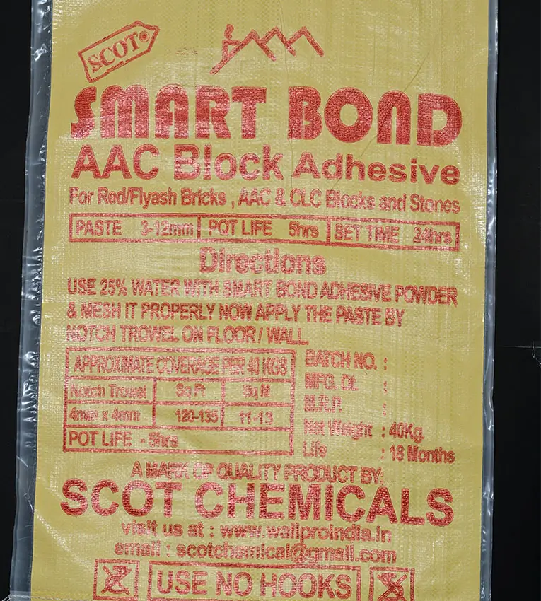 Smart Bond Aac Block Jointing Adhesive