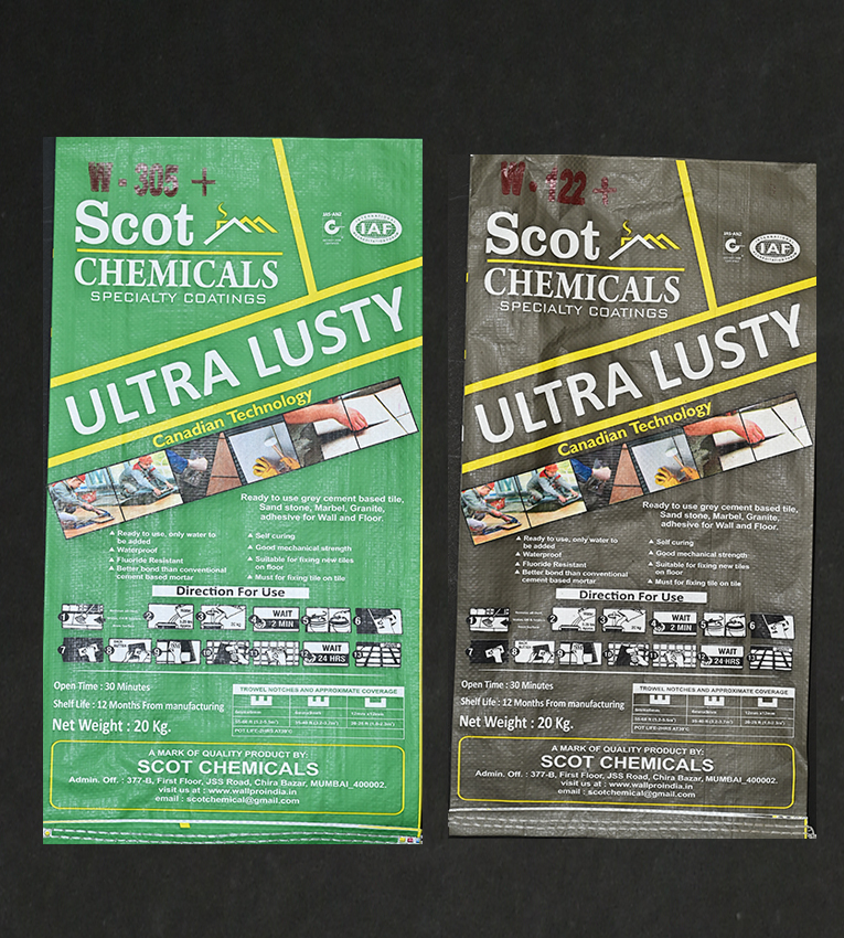 Scot Ultra Lusty W-122 Plus (Grey) & XS-305 Plus (White) External & Internal Tiles & Stones Adhesive